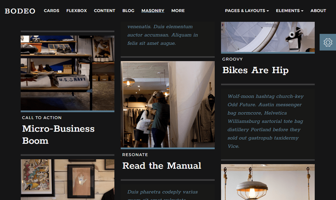 Bootstrap 4 masonry layout